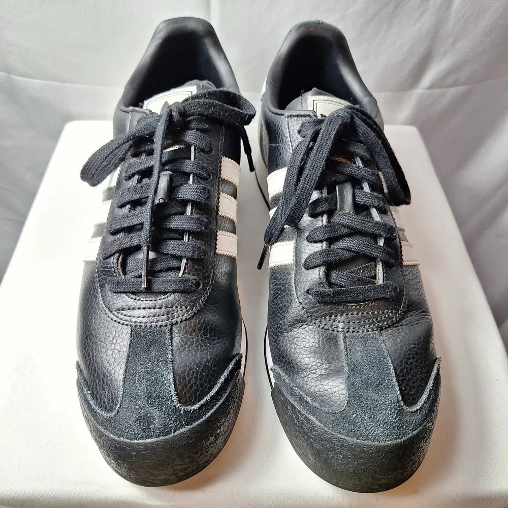 ADIDAS Originals Samoa Sneaker Men Sz 10 Black White Suede Toe Cap Retro 90s Y2K